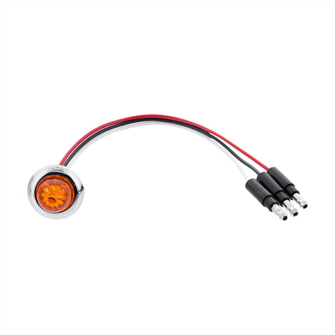4 LED Dual Function 3/4" Mini Watermelon Light (Clearance/Marker) - Amber LED/Amber Lens