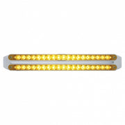 Dual 19 LED 12" Reflector Turn Signal Light Bars - Amber LED/Amber Lens