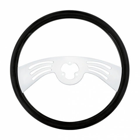 18" Carbon Black Steering Wheel - 2 Spoke