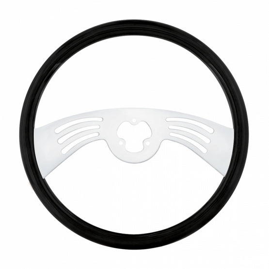 18" Carbon Black Steering Wheel - 2 Spoke