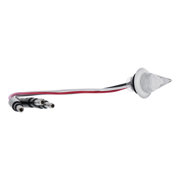 4 LED Dual Function 3/4" Mini Spike Light With SS Bezel (Clearance/Marker) - Blue LED/Clear Lens