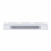 Stainless Top Mud Flap Plate With 11 LED 17" Light Bar & Bezel - Red LED/Clear Lens (Each)