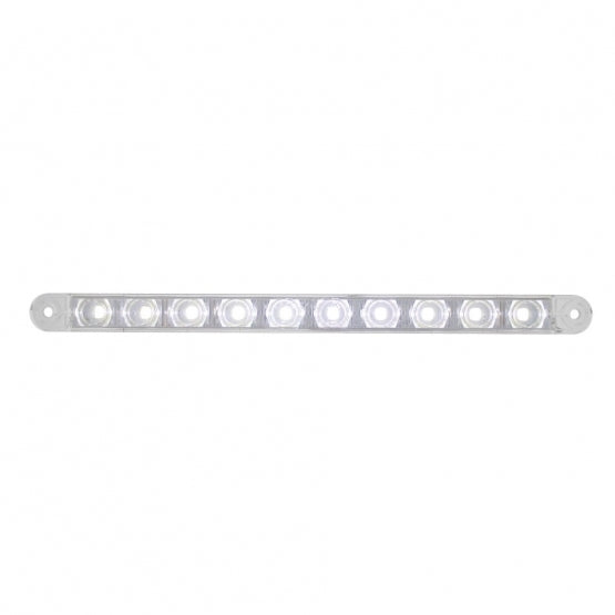 10 LED 9" Dual Function Light Bar - White LED/Clear Lens