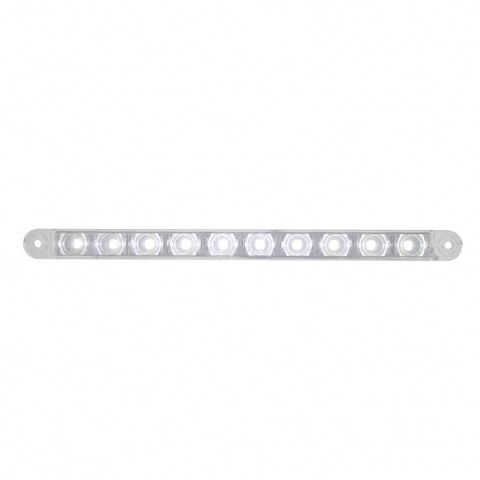 10 LED 9" Dual Function Light Bar - White LED/Clear Lens