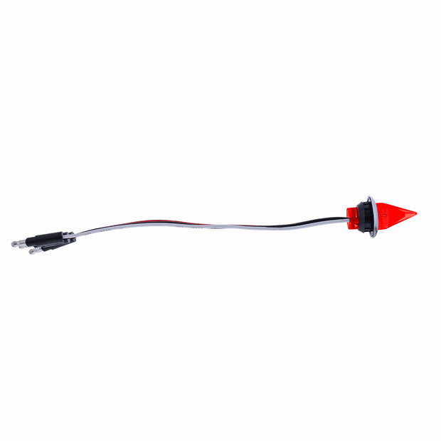 4 LED Dual Function 3/4" Mini Spike Light With SS Bezel (Clearance/Marker) - Red LED/Red Lens