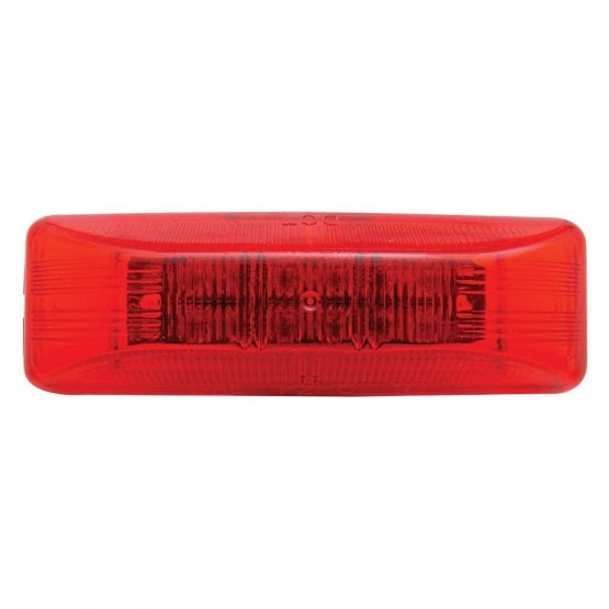 12 LED Rectangular Light (Clearance/Marker) - Red LED/Red Lens