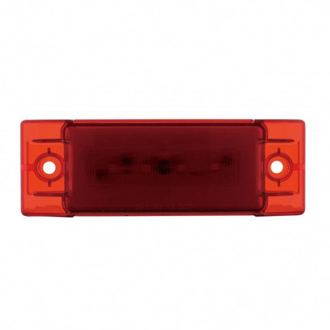16 LED Rectangular GloLight (Clearance/Marker) - Red LED/ Red Lens
