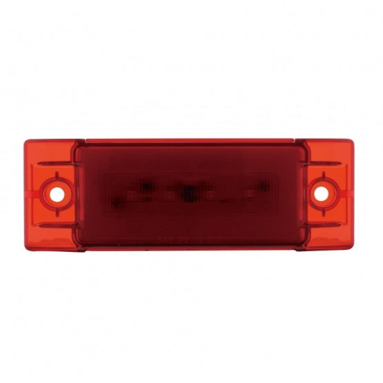 16 LED Rectangular GloLight (Clearance/Marker) - Red LED/ Red Lens
