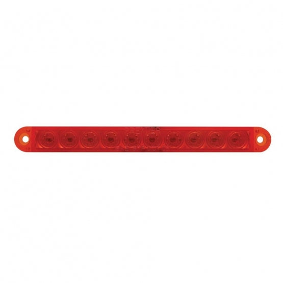 10 LED 6-1/2" Light Bar Only (Stop, Turn & Tail) - Red LED/Red Lens
