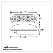 7 LED 6" Oval Reflector Turn Signal Light - Amber LED/Amber Lens