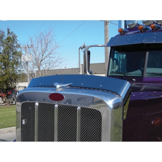430 Stainless Steel Bug Shield For Peterbilt 388 (2008-2015), 389 (2008-2023) &amp; Heavy Haul 367 (2008-2015)