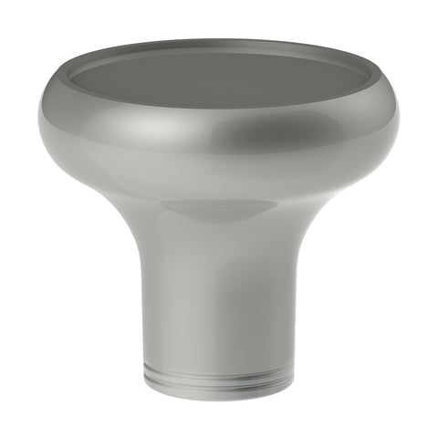 Deluxe Aluminum Screw-On Air Valve Knob With Multi-Color Glossy Tractor Sticker - Liquid Silver