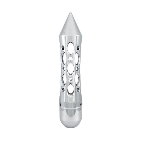 Daytona Style Spike Gearshift Knob With 5/16"-24 Adapter For Passenger Vehicle & Truck - Chrome