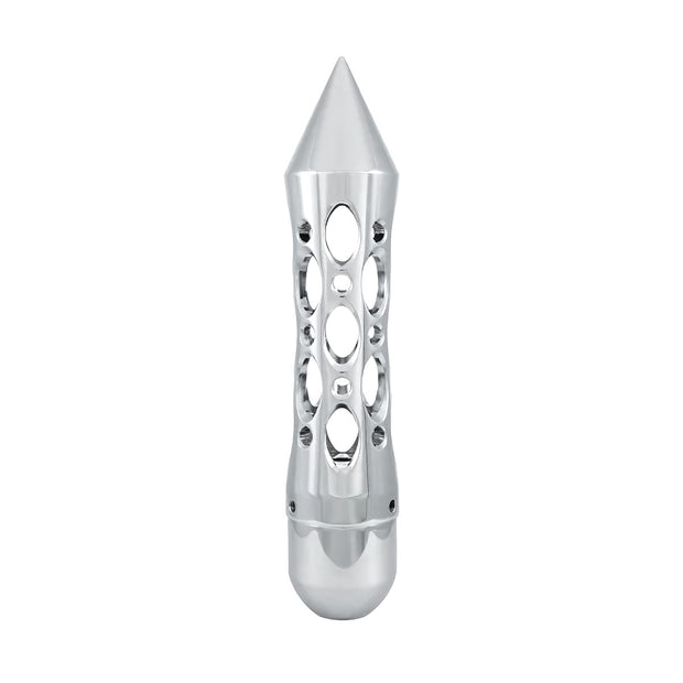 Daytona Style Spike Gearshift Knob With 5/16"-24 Adapter For Passenger Vehicle & Truck - Chrome