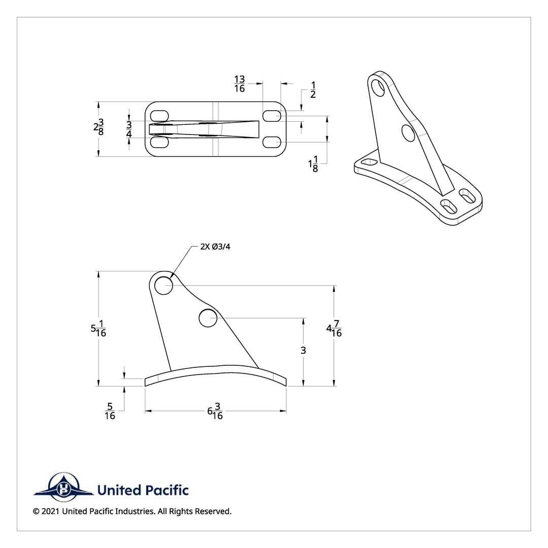 Stainless Angled Exhaust Bracket For Peterbilt