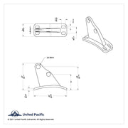 Stainless Angled Exhaust Bracket For Peterbilt