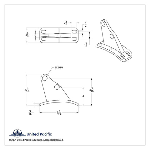 Stainless Angled Exhaust Bracket For Peterbilt