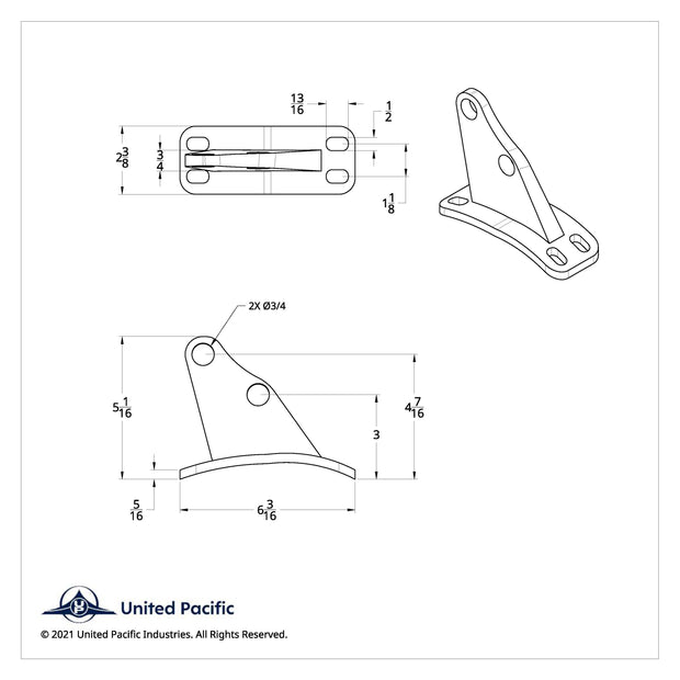 Stainless Angled Exhaust Bracket For Peterbilt