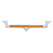Chrome Hood Emblem Trim With 24 LED GloLight Bar For Kenworth - Amber LED/Amber Lens
