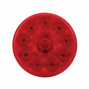 10 LED 4" Round Light (Stop, Turn & Tail) - Red LED/Red Lens