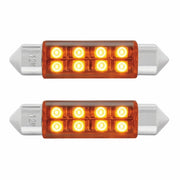 8 SMD High Power Micro LED 211-2 Dome Light Bulb - Amber (2-Pack)