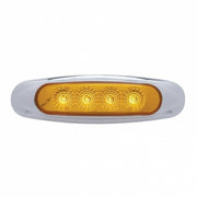 4 LED Reflector Light (Clearance/Marker) - Amber LED/Amber Lens