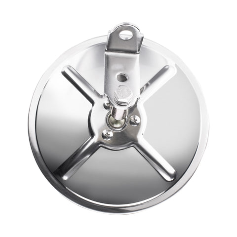 7-1/2" 430 Stainless Steel 320R Convex Mirror - Centered Mounting Stud