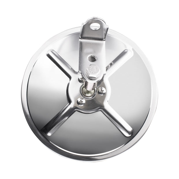 7-1/2" 430 Stainless Steel 320R Convex Mirror - Centered Mounting Stud