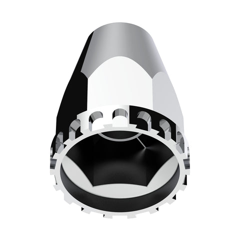 33mm X 2-3/4" Chrome Plastic Original Nut Covers - Thread-On (Box of 10)