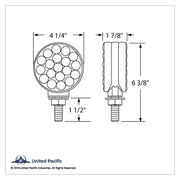 42 LED Double Face Turn Signal Light - Amber LED/Amber Lens