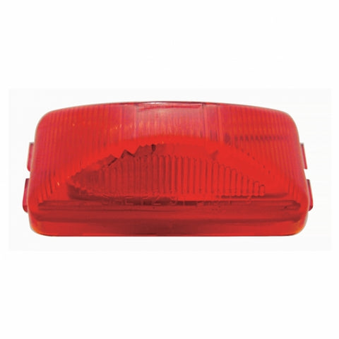 Single Bulb Rectangular Light (Clearance/Marker) - Red Lens