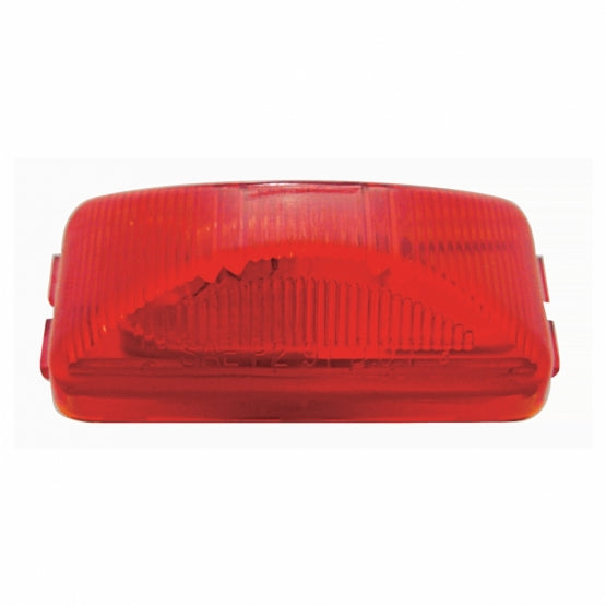 Single Bulb Rectangular Light (Clearance/Marker) - Red Lens