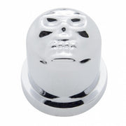 5/8" X 1-1/4" Chrome Plastic Skull Nut Cover, Push-On Style (10-Pack)
