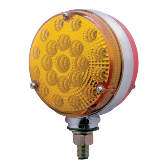42 LED Reflector Double Face Turn Signal Light - Amber & Red LED/Amber & Red Lens