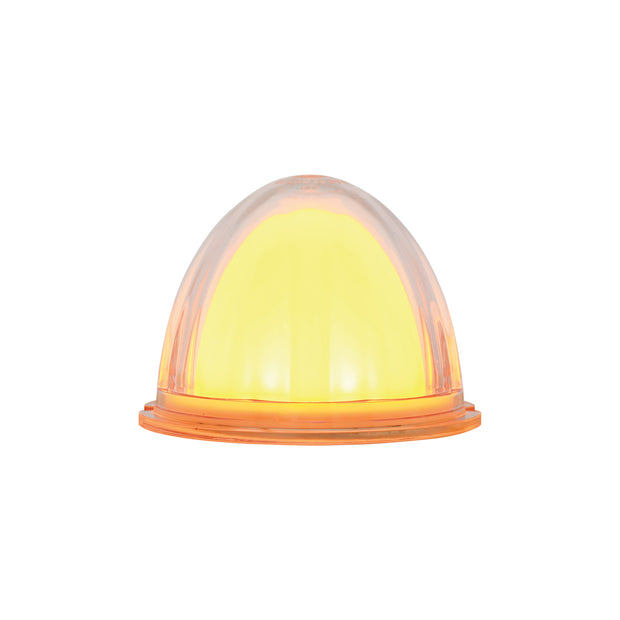 9 LED Dual Function GloLight Watermelon Cab/Auxiliary Light - Amber LED/Clear Lens