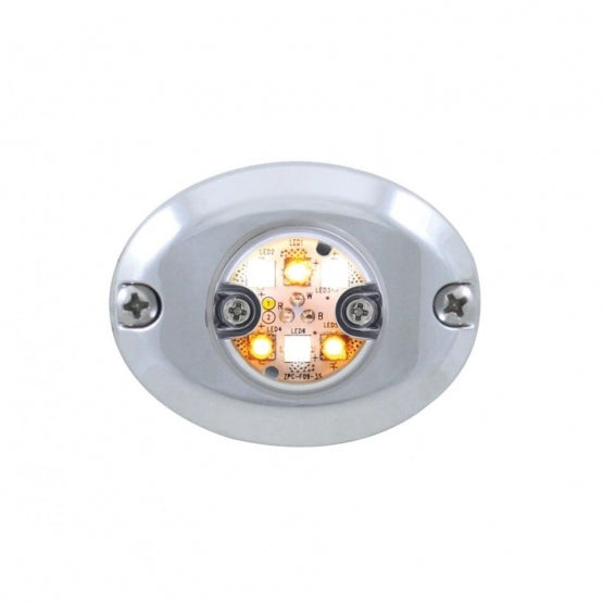 6 LED 1" Warning Light - Split Color
