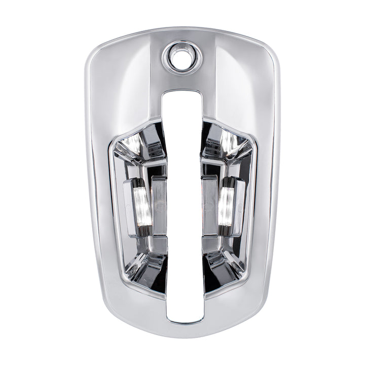 6 LED Chrome Door Handle Cover For 2018-2024 Freightliner Cascadia - Driver, White LED