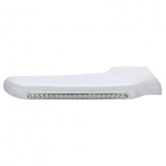 19 Amber LED Front Fender Cover For Peterbilt 388 (2008-2015) &amp; 389 (2008-2023)-Clear Lens - Passenger