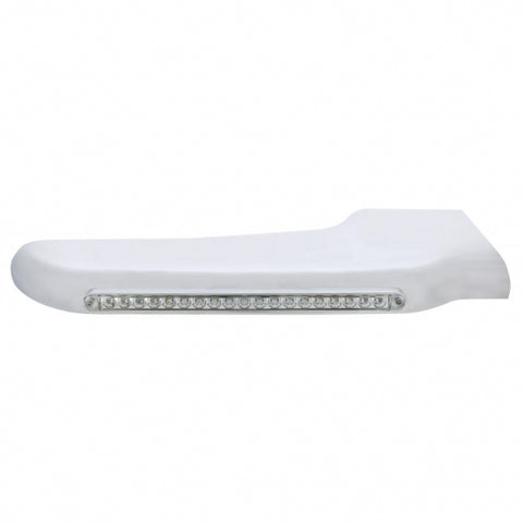 19 Amber LED Front Fender Cover For Peterbilt 388 (2008-2015) & 389 (2008-2023)-Clear Lens - Passenger