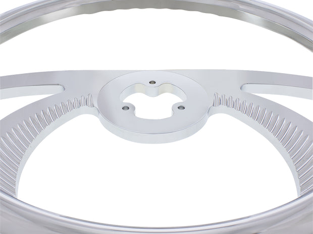 18" Chrome Aluminum "Scorpion" Style Steering Wheel