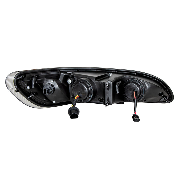Black Projection Headlight W/LED Dual Function Light Bar For PB 386 (2005-2015) &amp; 387 (1999-2010) - Driver