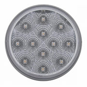 12 LED 4" Round Reflector Light (Stop, Turn & Tail) - Red LED/Clear Lens