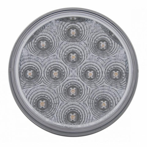 12 LED 4" Round Reflector Light (Stop, Turn & Tail) - Red LED/Clear Lens