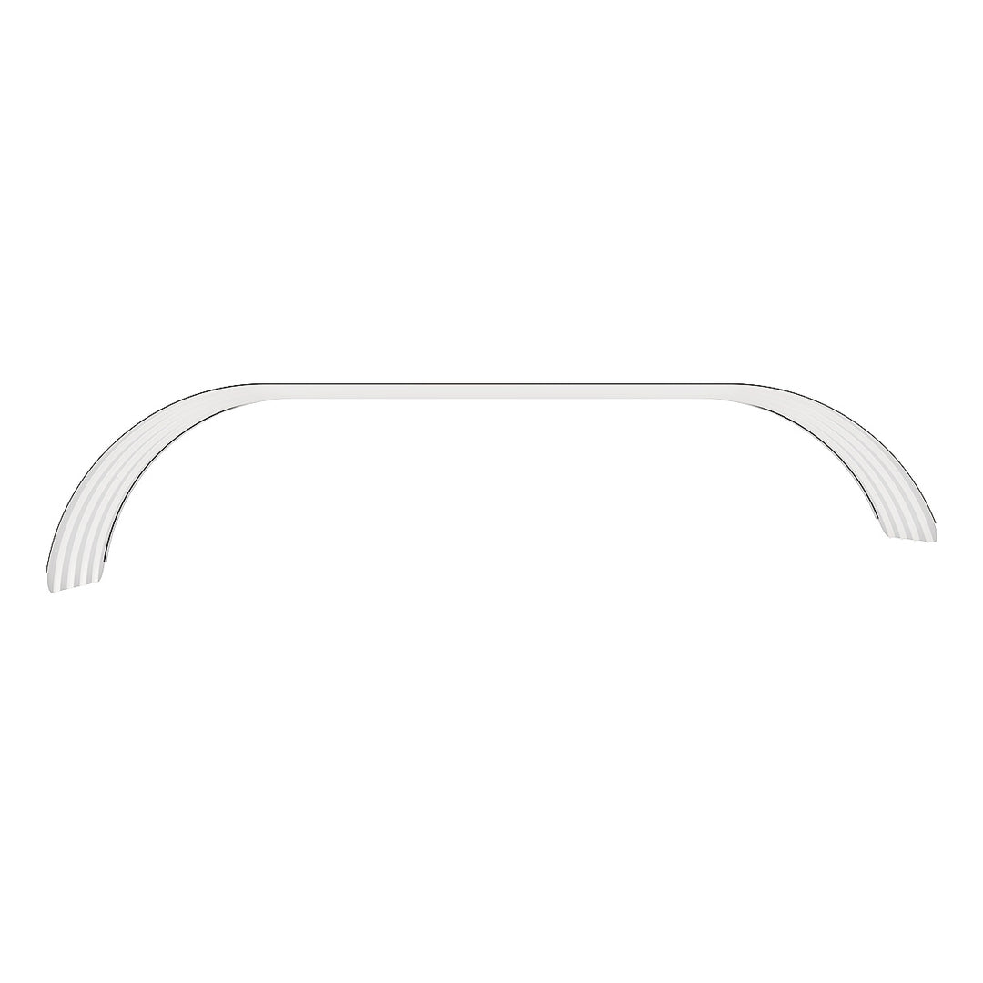 126" 430 Stainless Steel (18ga) Beaded Edge Ribbed Full Fender  54" Spread - SR Series (Pair)