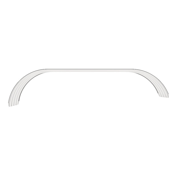 126" 430 Stainless Steel (18ga) Beaded Edge Ribbed Full Fender  54" Spread - SR Series (Pair)