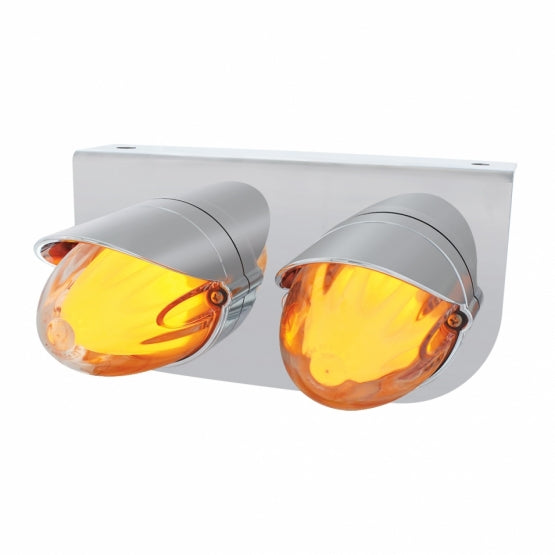 SS Bracket With Two 9 LED Dual Function GloLight Watermelon Grakon 1000 Lights &amp; Visors -Clear Lens