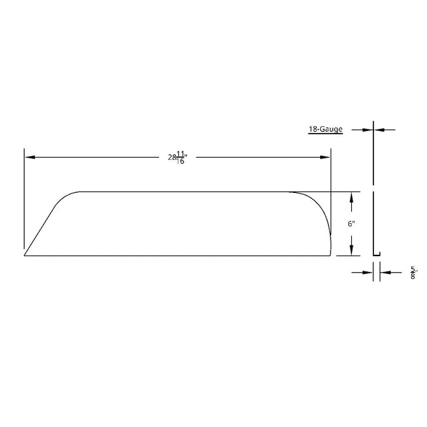 Stainless 6" Chopped Window Trim For 2008-2017 Freightliner Cascadia