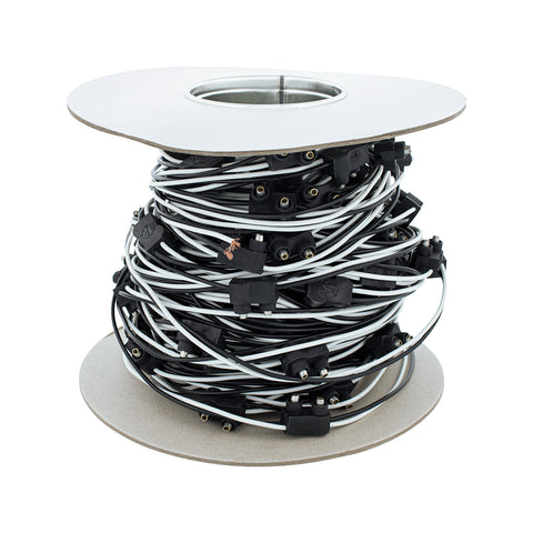 100 Count 2-Prong Male Bullet Plugs 16G Wire Harness Roll - 100' W/12" Lead Between Plugs