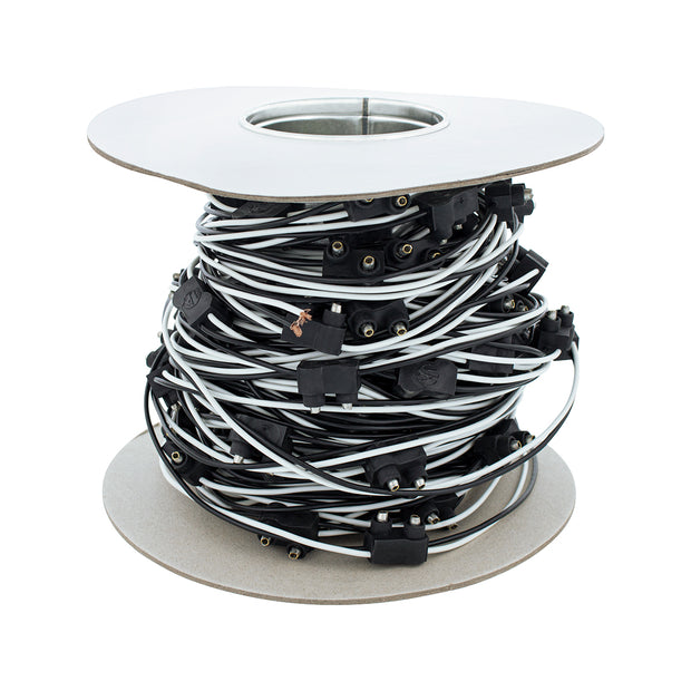 100 Count 2-Prong Male Bullet Plugs 16G Wire Harness Roll - 100' W/12" Lead Between Plugs