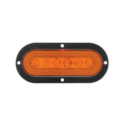 22 LED 6" Oval Flange Mount GloLight (Turn Signal) - Amber LED/Amber Lens